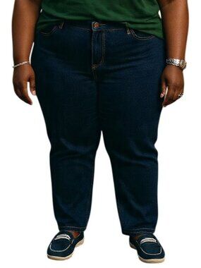 Jeanbay Plus Size 22W Jeans Denim Embellished Back Pocket Design